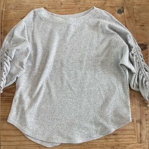 MAX STUDIO Ruched 3/4 Dolman Sleeve Sweater